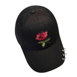 Fashion Brand Caps Women Men 2017 Couple Rose Embroidery Baseball Cap Unisex