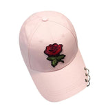 Fashion Brand Caps Women Men 2017 Couple Rose Embroidery Baseball Cap Unisex